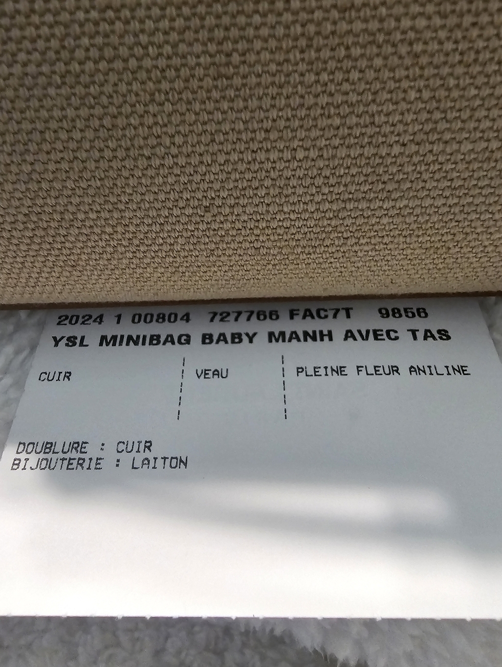 Saint Laurent Manhattan Canvas and Leather Mini Crossbody Bag. - Picture 4 of 16